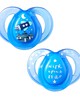 Tommee Tippee Closer to Nature Night Time Soothers 6-18 months (2 Pack) - Blue image number 1
